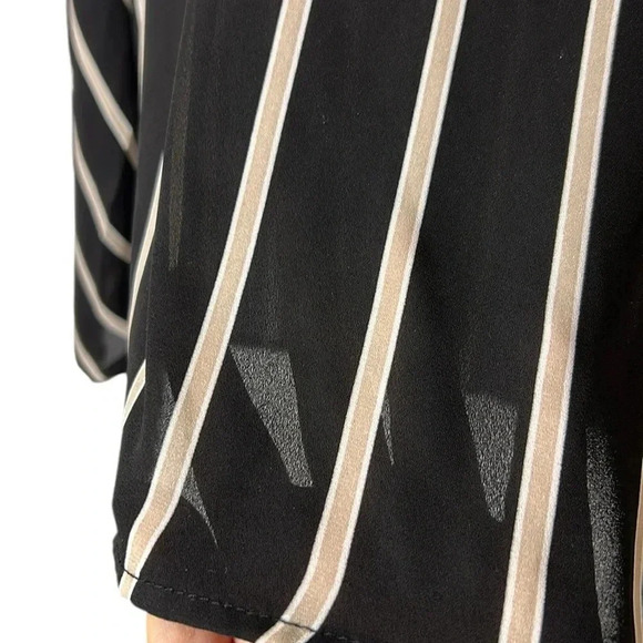 Ricki s Y2K, NWT,Striped black and white blouse.
sheer,elastic cuffs,academia - Picture 7 of 15